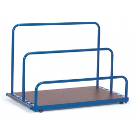 Platenstandaard zonder insteekbeugels 1200x800mm, 1200 kg, 4 rubber voeten, 7 verstelmogelijkheden voor insteekbeugel