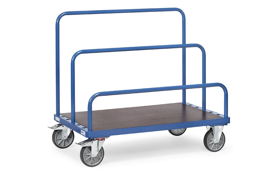 Platenwagen 1200x800, zonder insteekbeugels, tot 750 kg, 7 verstelmogelijkheden voor insteekbeugels