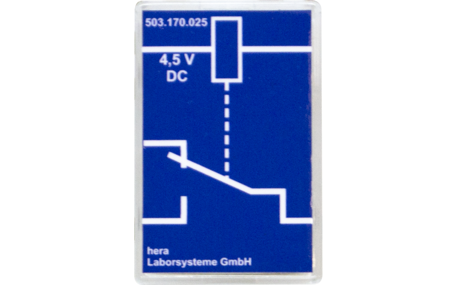 Steekbouwsteen Relais, spoelspanning 4,5V DC, 1 wisselcontact