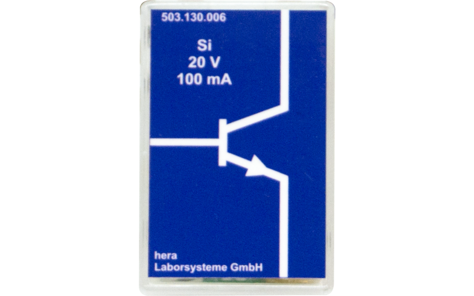 Steekbouwsteen: Transistor NPN 20V, 100mA, basis links