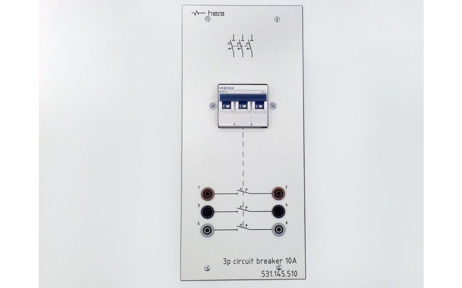 Installatiepaneel driepolige automaat, 6A