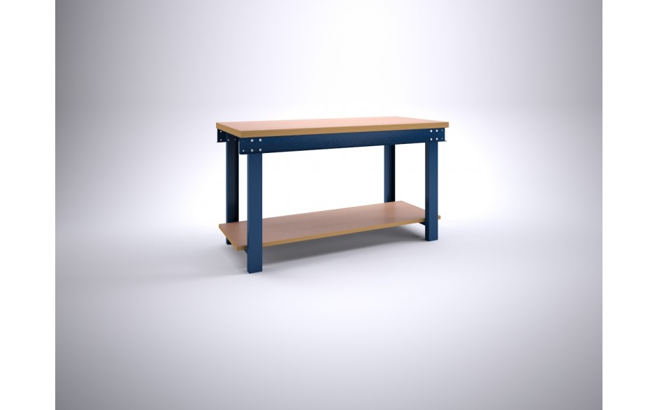 Werktafel BL200LB met liggers + bodemlegbord, verstelbaar