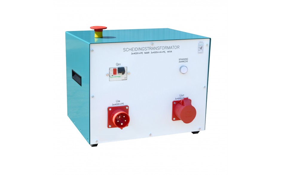 3-fasen transformator 3x400V 4kVA in behuizing