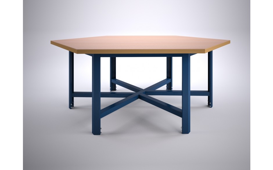 Zeshoek tafel 200