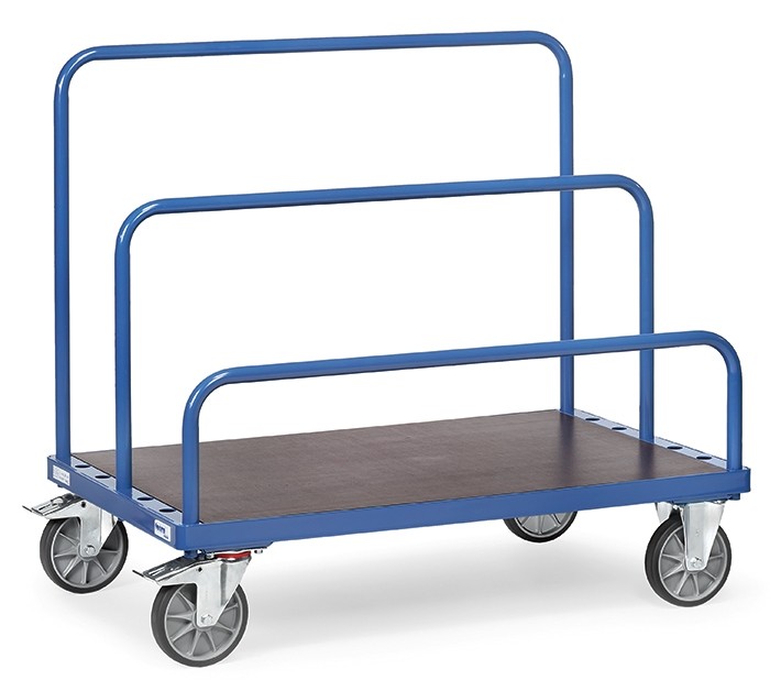 Platenwagen 1200x800, zonder insteekbeugels, tot 750 kg, 7 verstelmogelijkheden voor insteekbeugels
