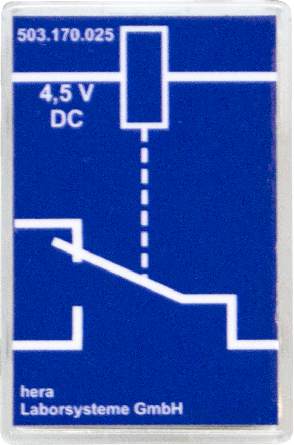 Steekbouwsteen Relais, spoelspanning 4,5V DC, 1 wisselcontact