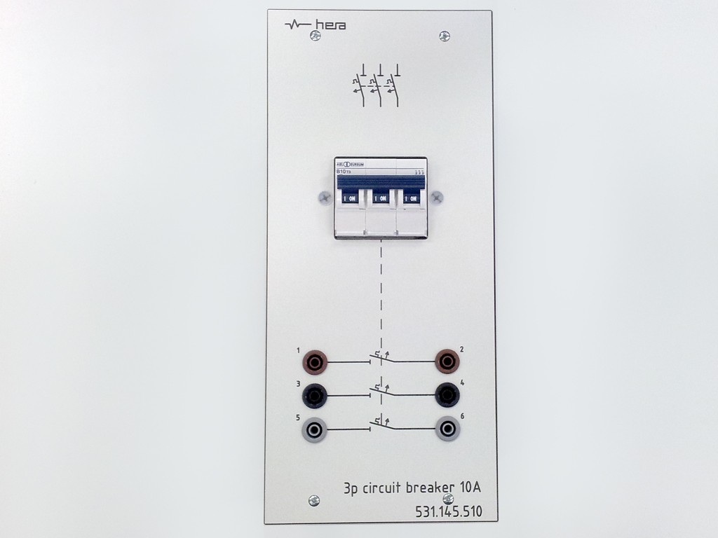Installatiepaneel driepolige automaat, 6A
