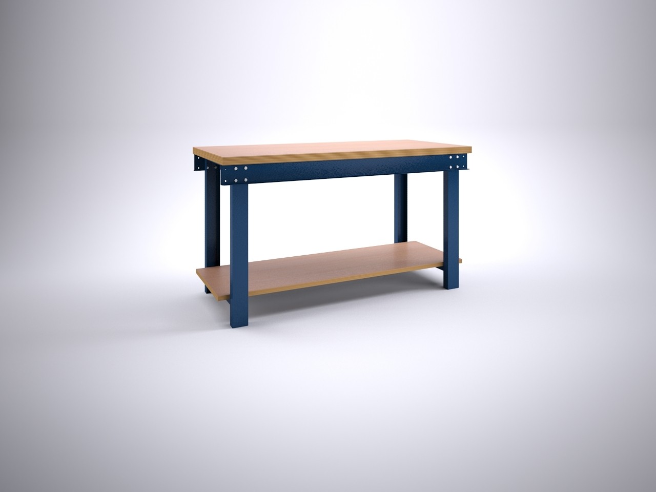 Werktafel BL100LB met liggers + bodemlegbord, verstelbaar