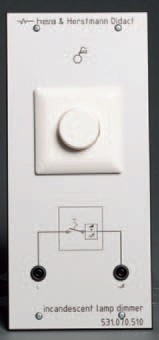 Installatiepaneel dimmer voor gloeilampen