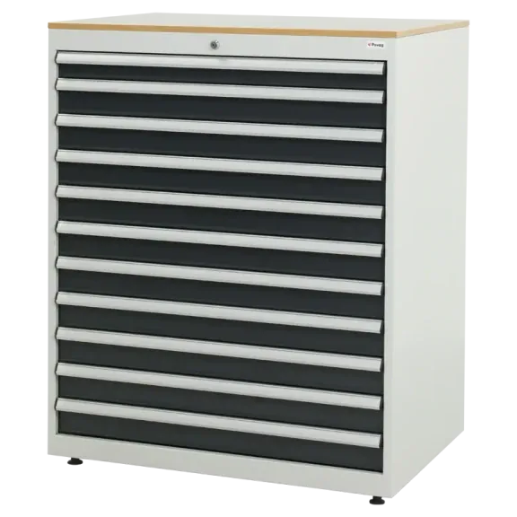 Gereedschapsladekast 11 lades - 80 KG per lade - werkblad - 125x101x72.5 cm