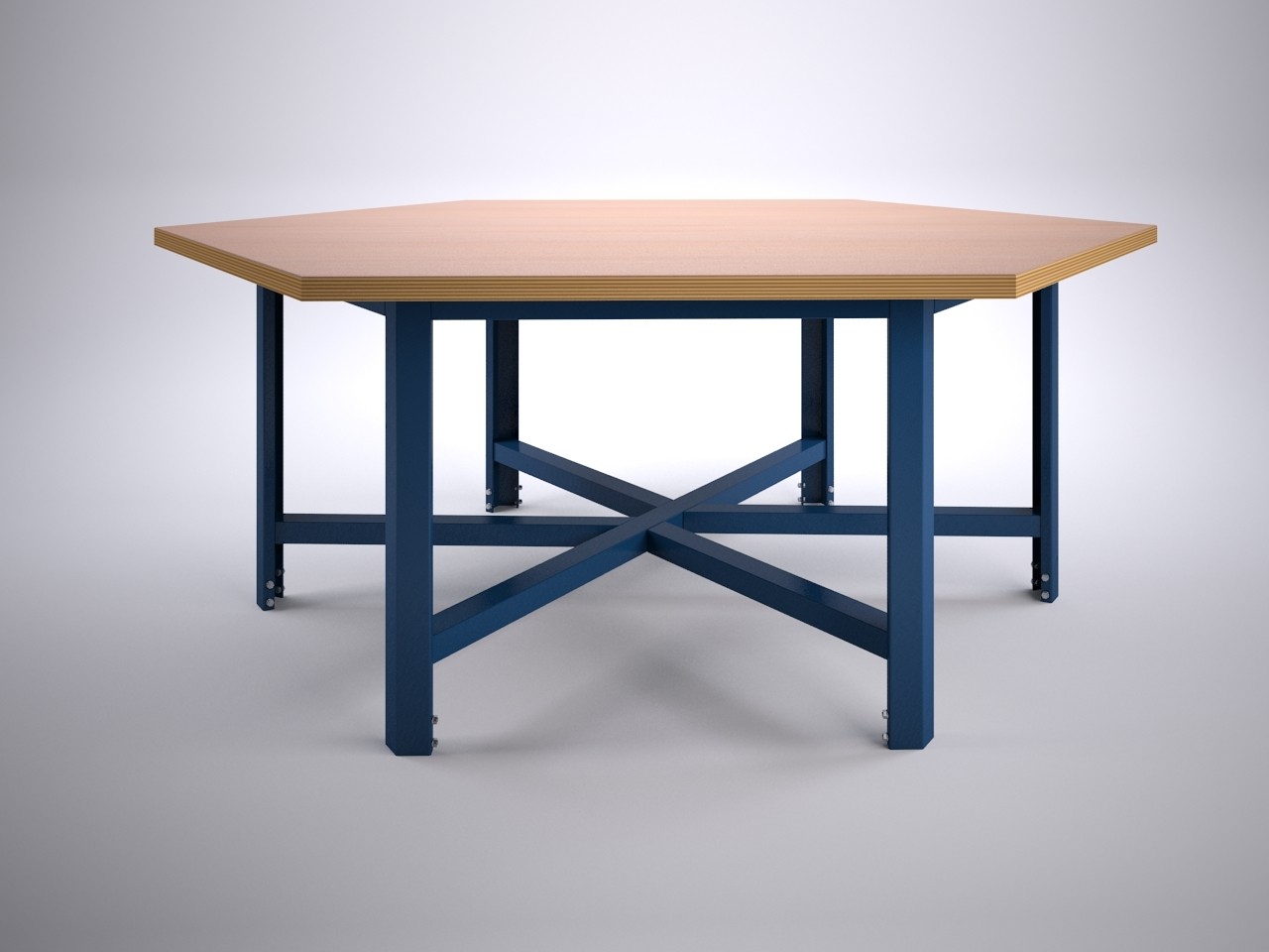 Zeshoek tafel 200
