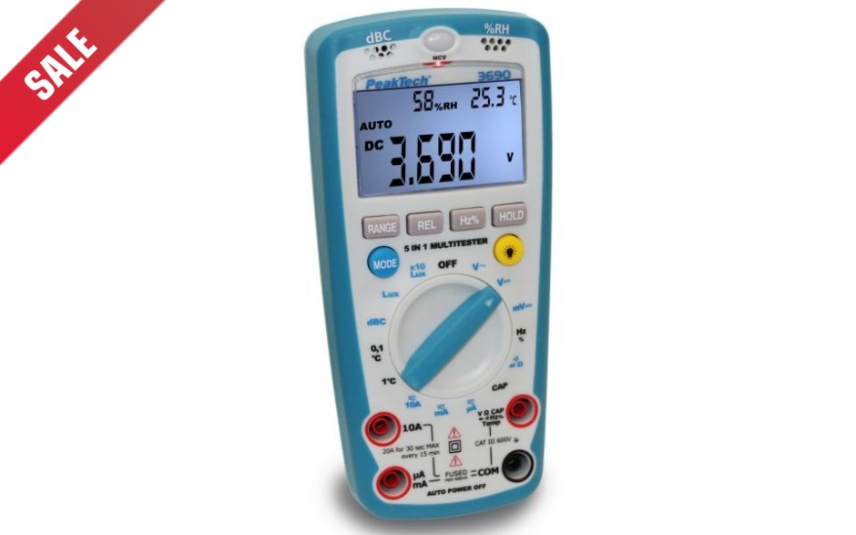 PeakTech 3690 "5 in 1" Digitale Multitester