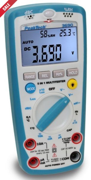 PeakTech 3690 "5 in 1" Digitale Multitester