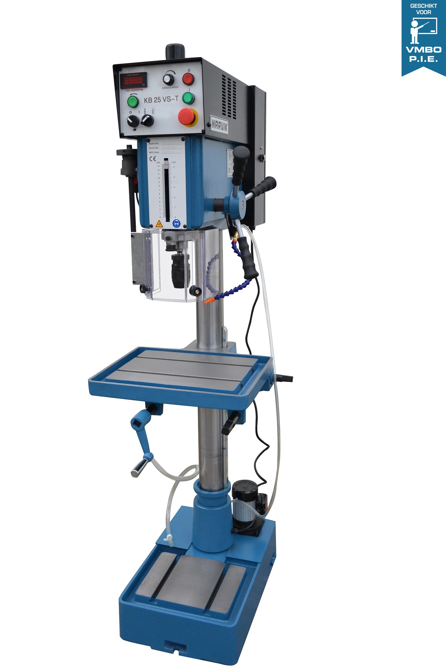 KB25VS-T | NARVIK vario kolomboormachine 25/30mm 400V/1,5kW MK3 met DELTA frequentieregelaar