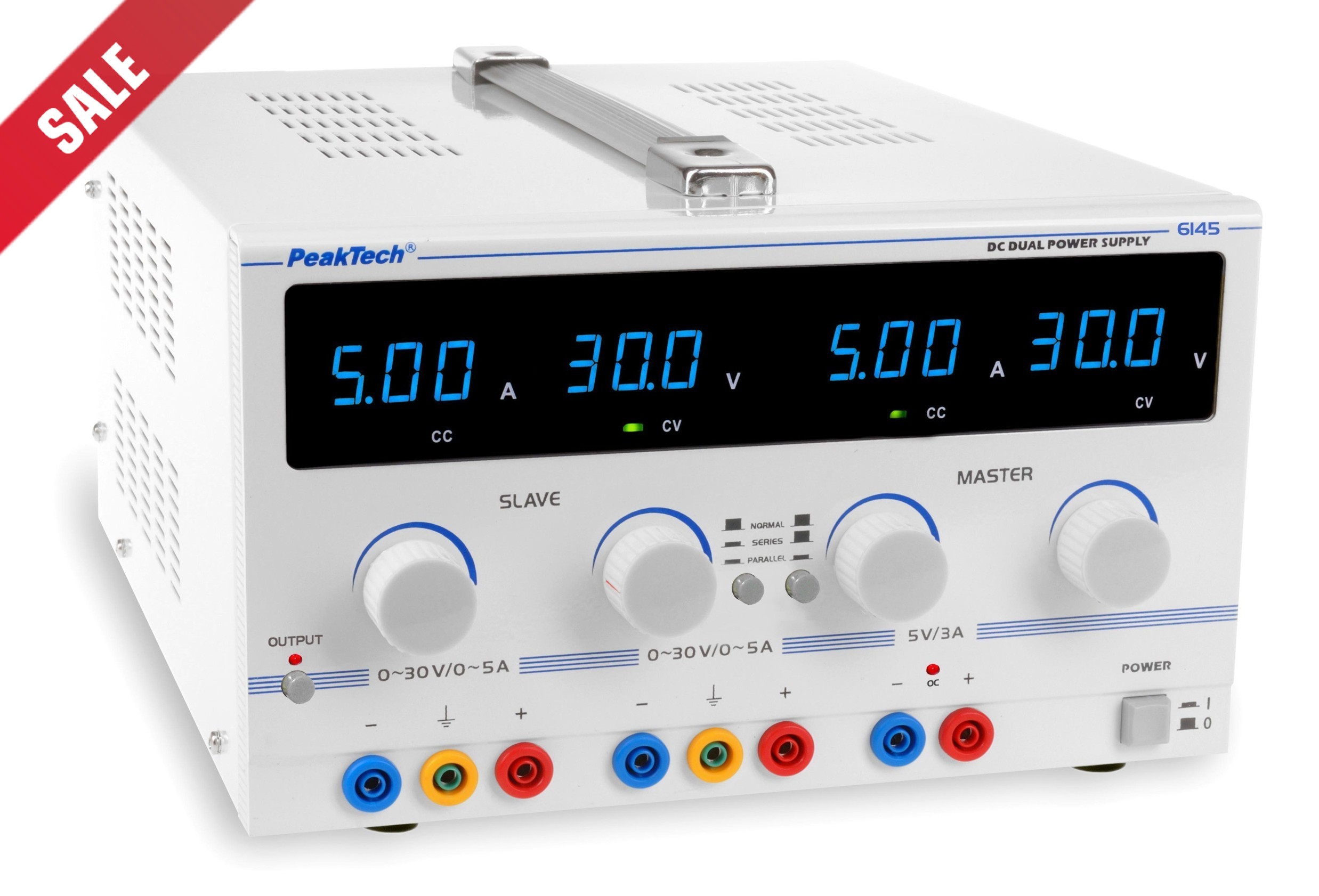 P 6145 - Digitale Voeding 2 x 0 - 30 V/0 - 5 A DC/5 V/3 A fixed