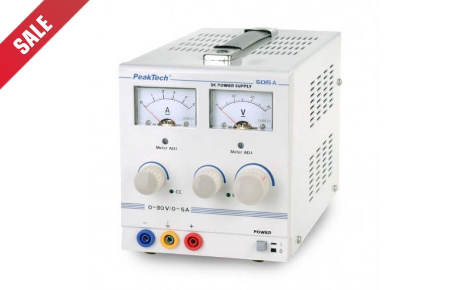 P 6015 A - Analoge Voeding 0 - 30 V / 0 - 5 A DC