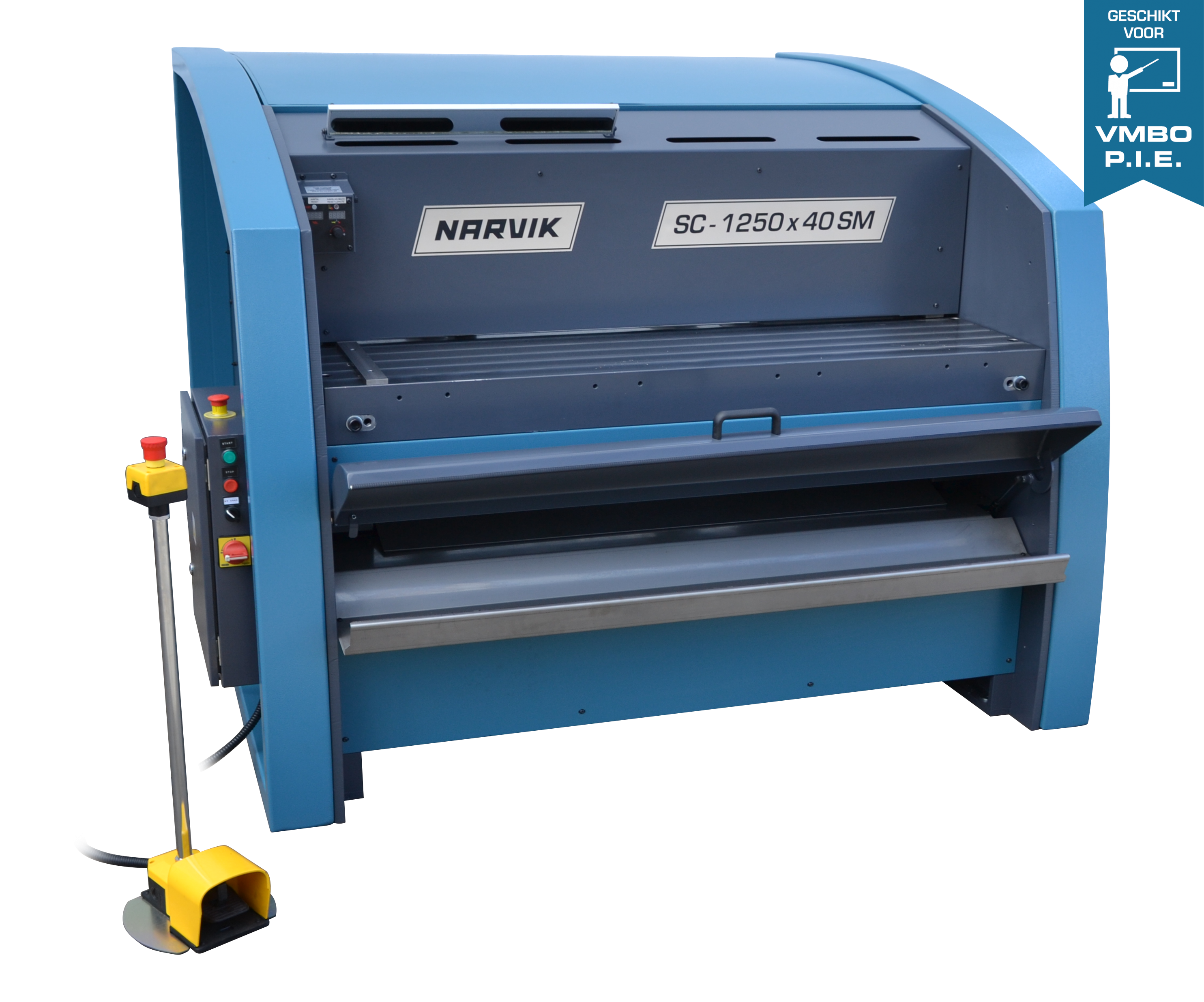 NARVIK SC-1250-40-SM | Plaatschaar 1250x4mm, Mech./Electr. 400V CE + Gemotoriseerde achteraanslag
