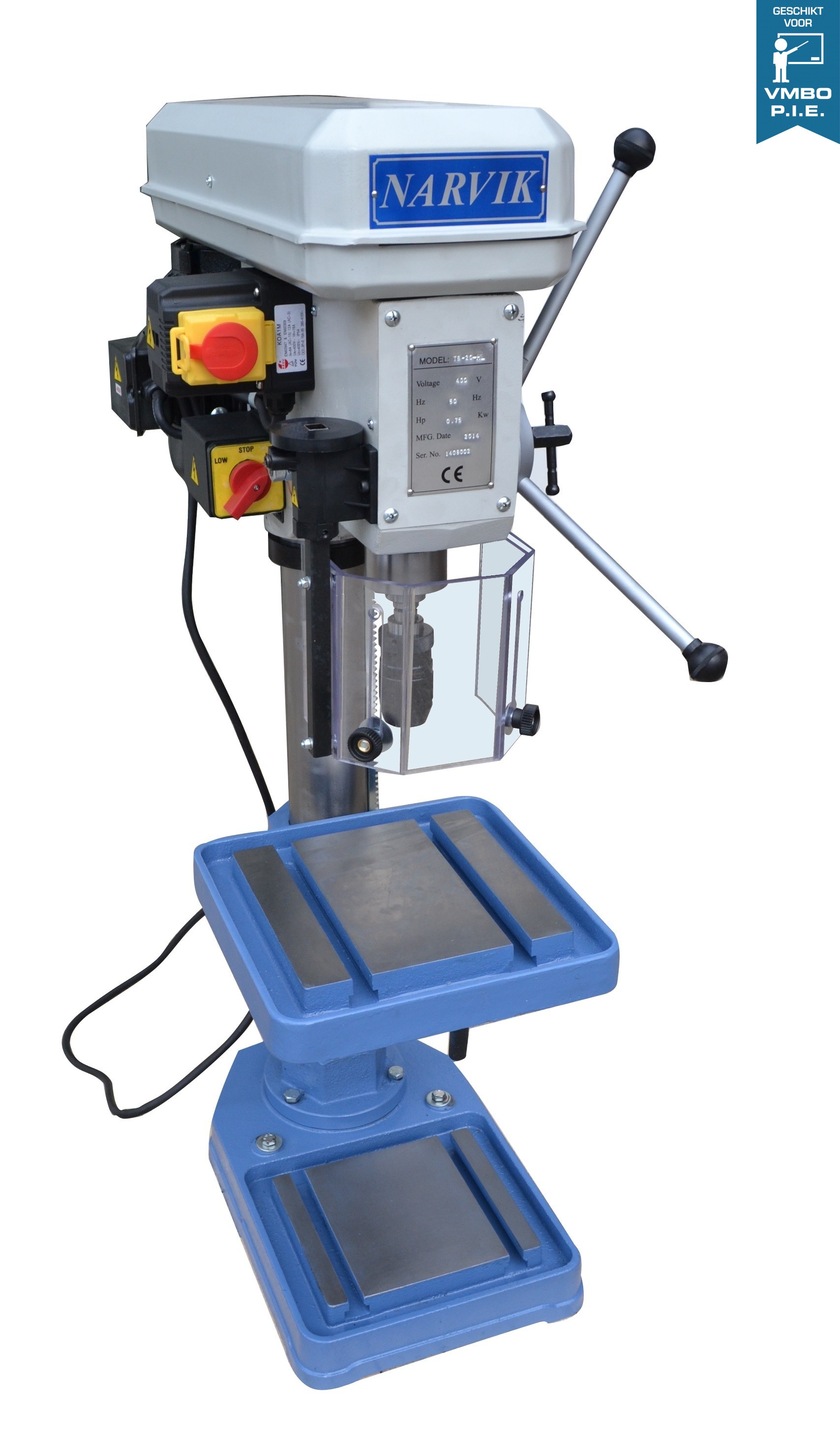 TB20-HL | NARVIK Tafelboormachine snaargedreven 400V (2-toeren motor)
