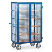 Kastwagen met draadgaas, 1000x600mm dubbele vleugeldeur met spanjoletsluiting