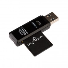 mycusini® SD-kaart lezer, met USB SD-kaart
