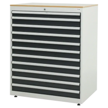 Gereedschapsladekast 11 lades - 80 KG per lade - werkblad - 125x101x72.5 cm