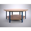 Zeshoek tafel 200 met legbord